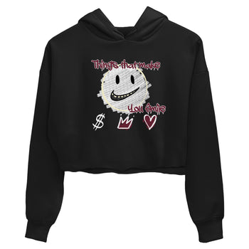 AJ3 A Ma Maniere x Burgundy Crush shirts to match jordans Things That Make You Smile sneaker match tees A Ma Maniére x Air Jordan 3 "Burgundy Crush" SNRT Sneaker Tees streetwear brand Black 2 crop tee