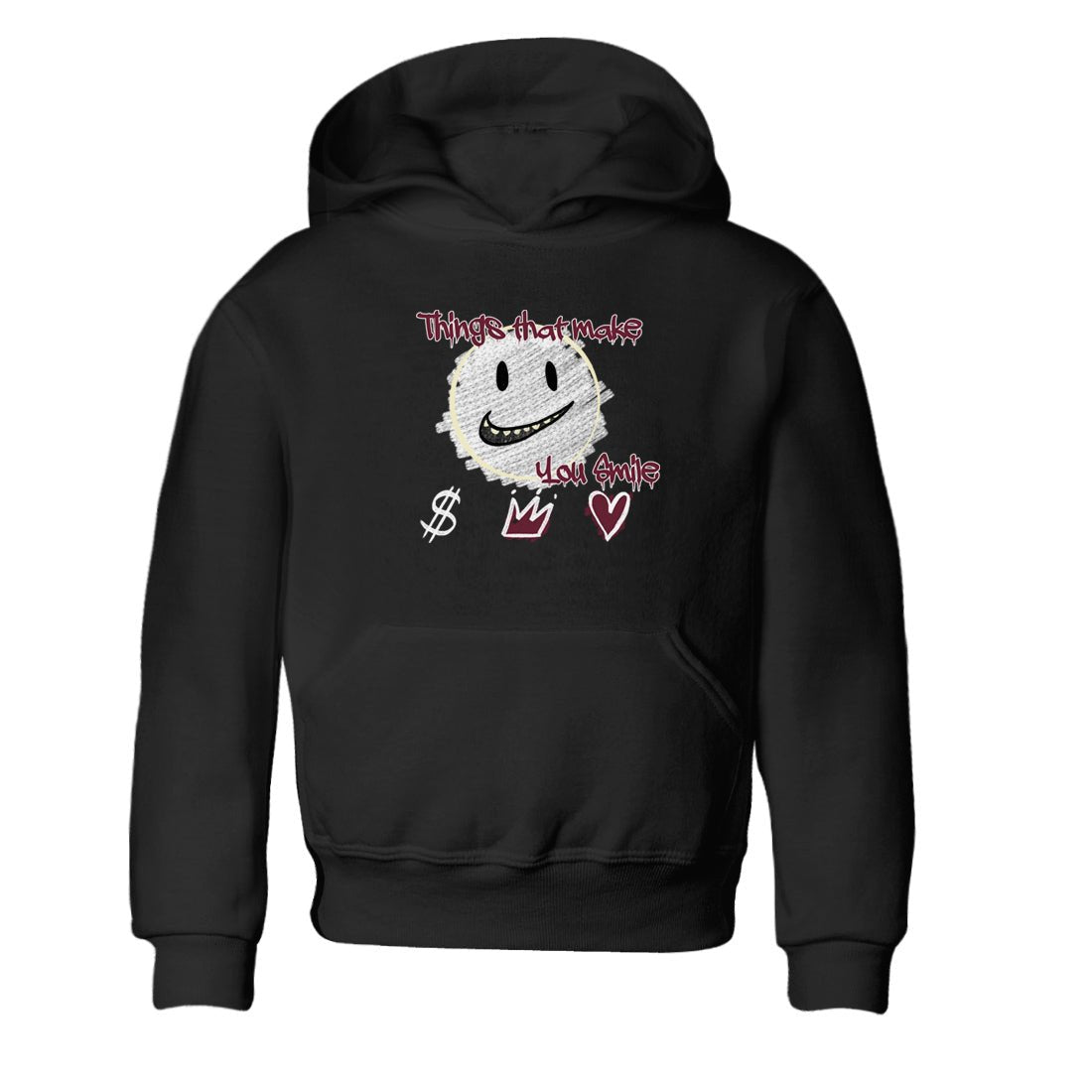 AJ3 A Ma Maniere x Burgundy Crush shirts to match jordans Things That Make You Smile sneaker match tees A Ma Maniére x Air Jordan 3 "Burgundy Crush" SNRT Sneaker Tees streetwear brand Baby and Youth Black 2 cotton tee