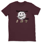 AJ3 A Ma Maniere x Burgundy Crush shirts to match jordans Things That Make You Smile sneaker match tees A Ma Maniére x Air Jordan 3 "Burgundy Crush" SNRT Sneaker Tees streetwear brand Maroon 2 unisex cotton tee