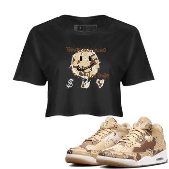 WNBA x Air Jordan 3 “Desert Camo” shirts to match jordans Things That Make You Smile sneaker match tees Air Jordan 3 Desert Camo SNRT Sneaker Release Tees Clothing Sneakerhead ShirtsBlack 1 crop tee