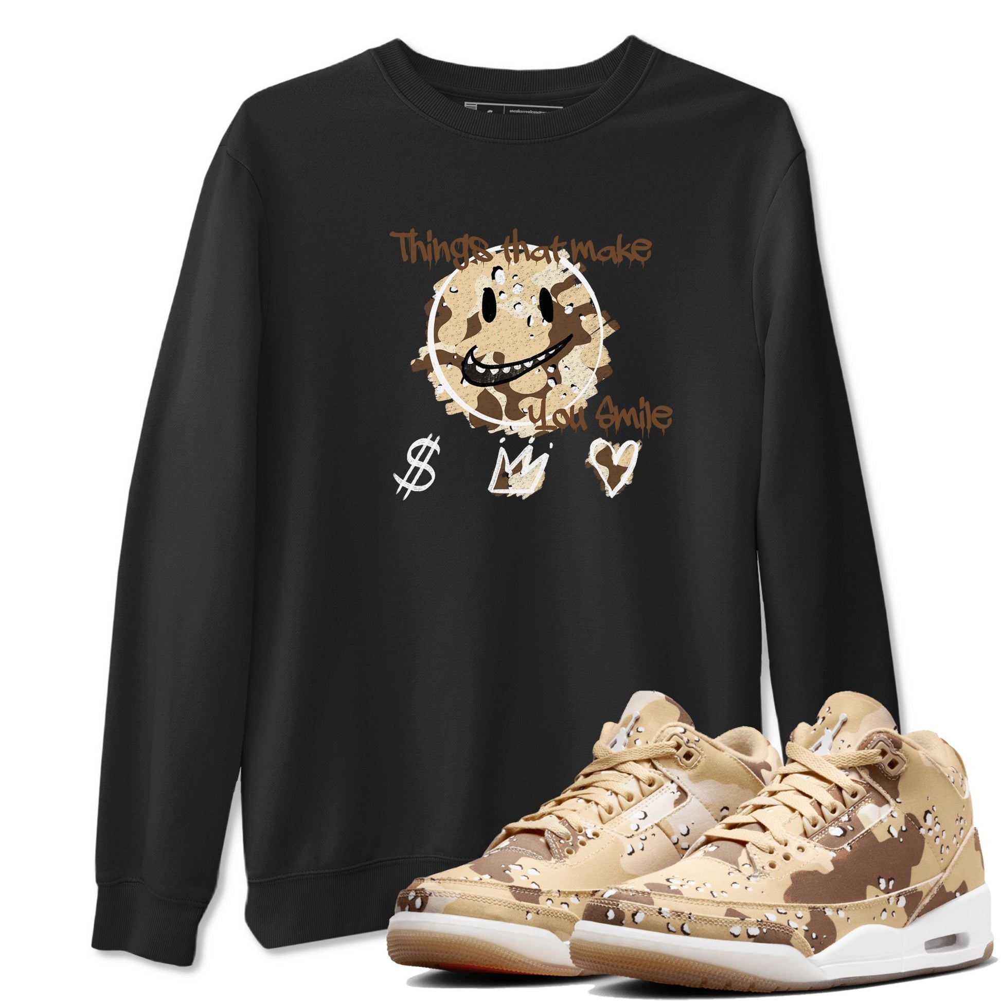 WNBA x Air Jordan 3 “Desert Camo” shirts to match jordans Things That Make You Smile sneaker match tees Air Jordan 3 Desert Camo SNRT Sneaker Release Tees Clothing Sneakerhead ShirtsBlack 1 unisex cotton tee