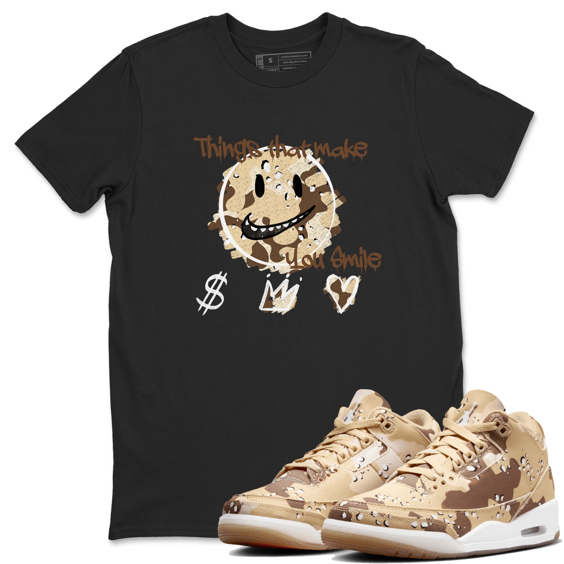 WNBA x Air Jordan 3 “Desert Camo” shirts to match jordans Things That Make You Smile sneaker match tees Air Jordan 3 Desert Camo SNRT Sneaker Release Tees Clothing Sneakerhead ShirtsBlack 1 unisex cotton tee