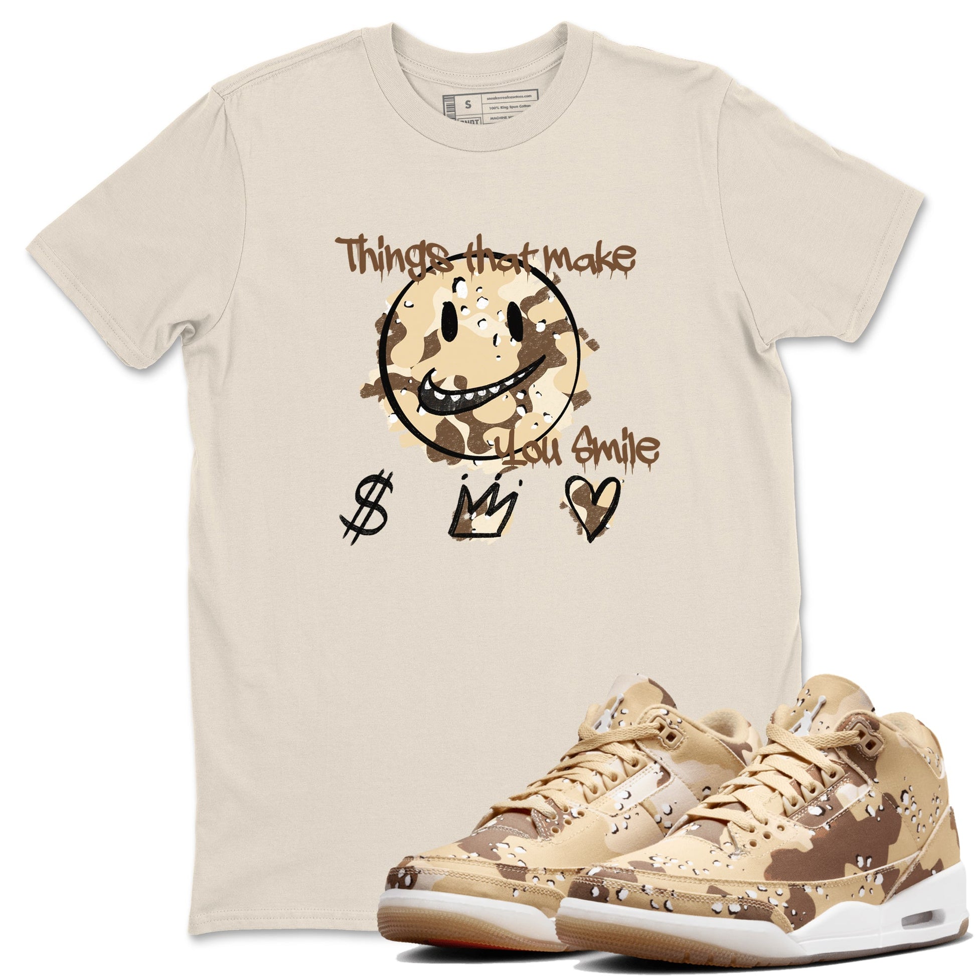 WNBA x Air Jordan 3 “Desert Camo” shirts to match jordans Things That Make You Smile sneaker match tees Air Jordan 3 Desert Camo SNRT Sneaker Release Tees Clothing Sneakerhead ShirtsNatural 1 unisex cotton tee