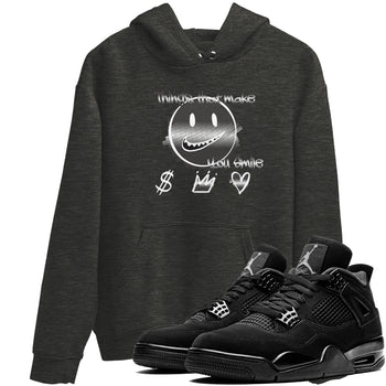 4s Black Cat shirts to match jordans Things That Make You Smile sneaker match tees Air Jordan 4 Black Cat match shoes to clothes SNRT Sneaker Tees unisex cotton Charcoal Heather 1 shirts