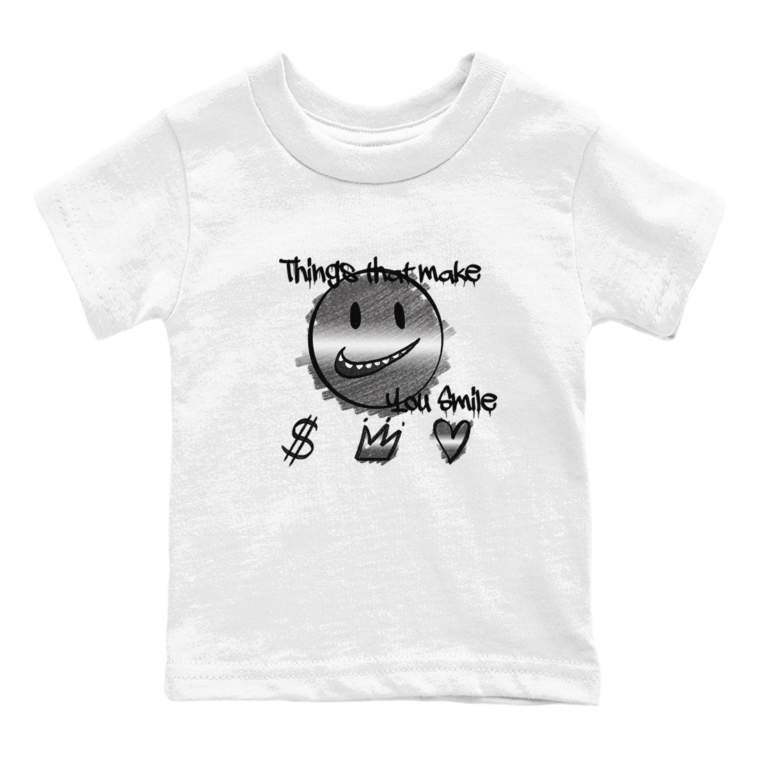 4s Black Cat shirts to match jordans Things That Make You Smile sneaker match tees Air Jordan 4 Black Cat match shoes to clothes SNRT Sneaker Tees Youth Baby White 2 tee