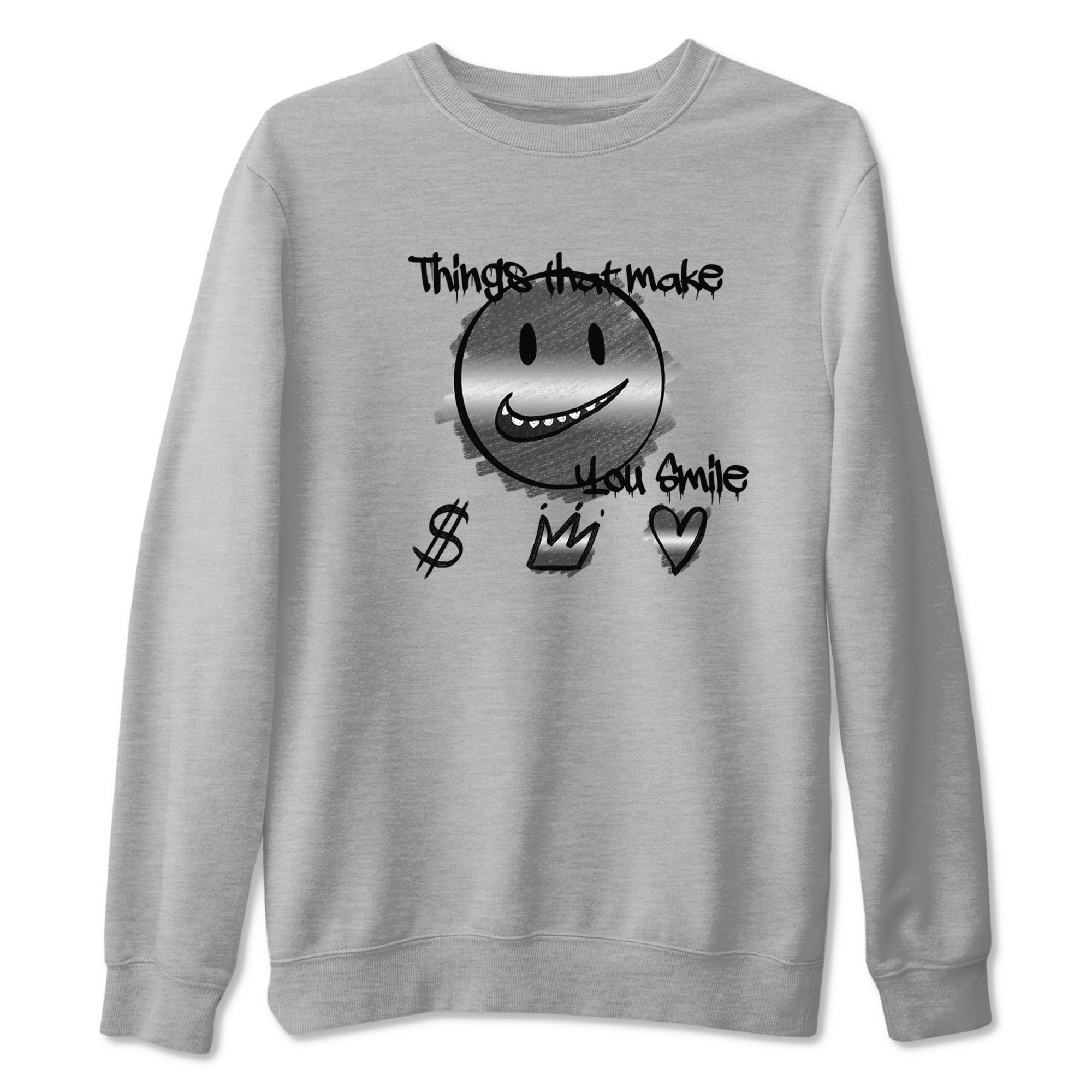 4s Black Cat shirts to match jordans Things That Make You Smile sneaker match tees Air Jordan 4 Black Cat match shoes to clothes SNRT Sneaker Tees unisex cotton Heather Grey 2 shirts