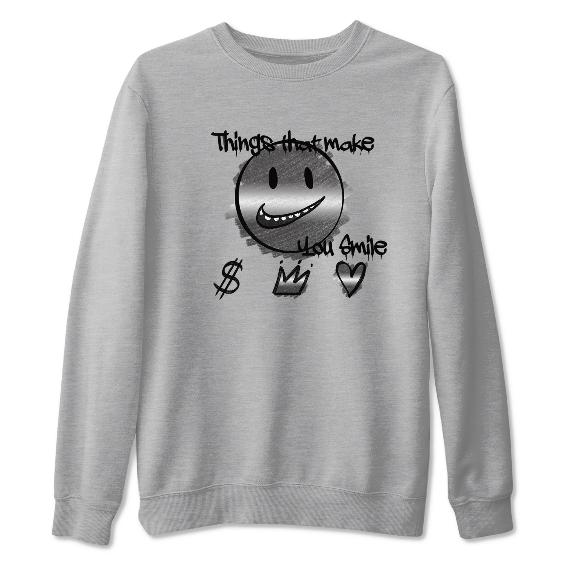 4s Black Cat shirts to match jordans Things That Make You Smile sneaker match tees Air Jordan 4 Black Cat match shoes to clothes SNRT Sneaker Tees unisex cotton Heather Grey 2 shirts