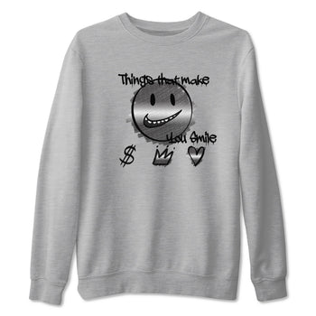 4s Black Cat shirts to match jordans Things That Make You Smile sneaker match tees Air Jordan 4 Black Cat match shoes to clothes SNRT Sneaker Tees unisex cotton Heather Grey 2 shirts
