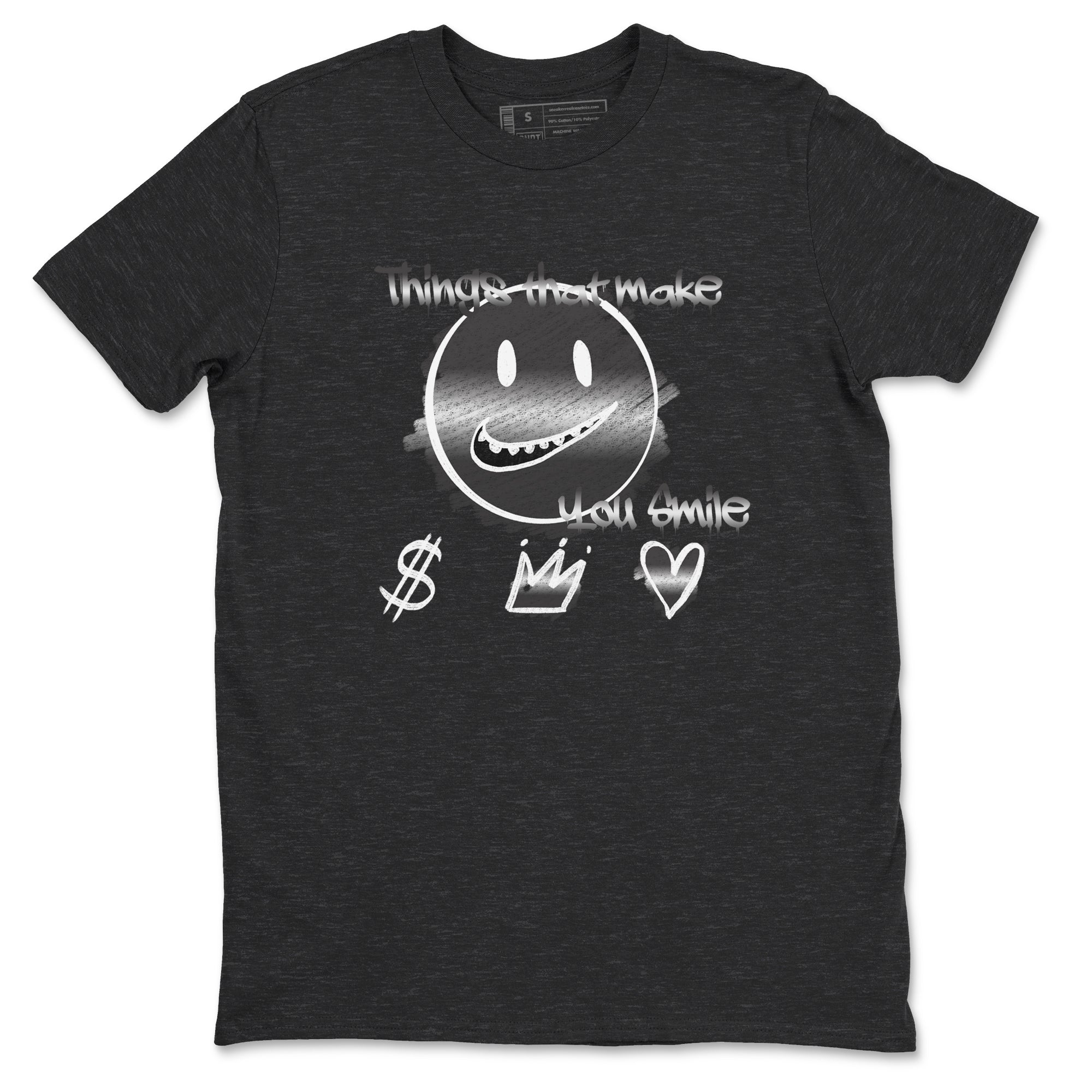 4s Black Cat shirts to match jordans Things That Make You Smile sneaker match tees Air Jordan 4 Black Cat match shoes to clothes SNRT Sneaker Tees unisex cotton Charcoal Heather 2 shirts