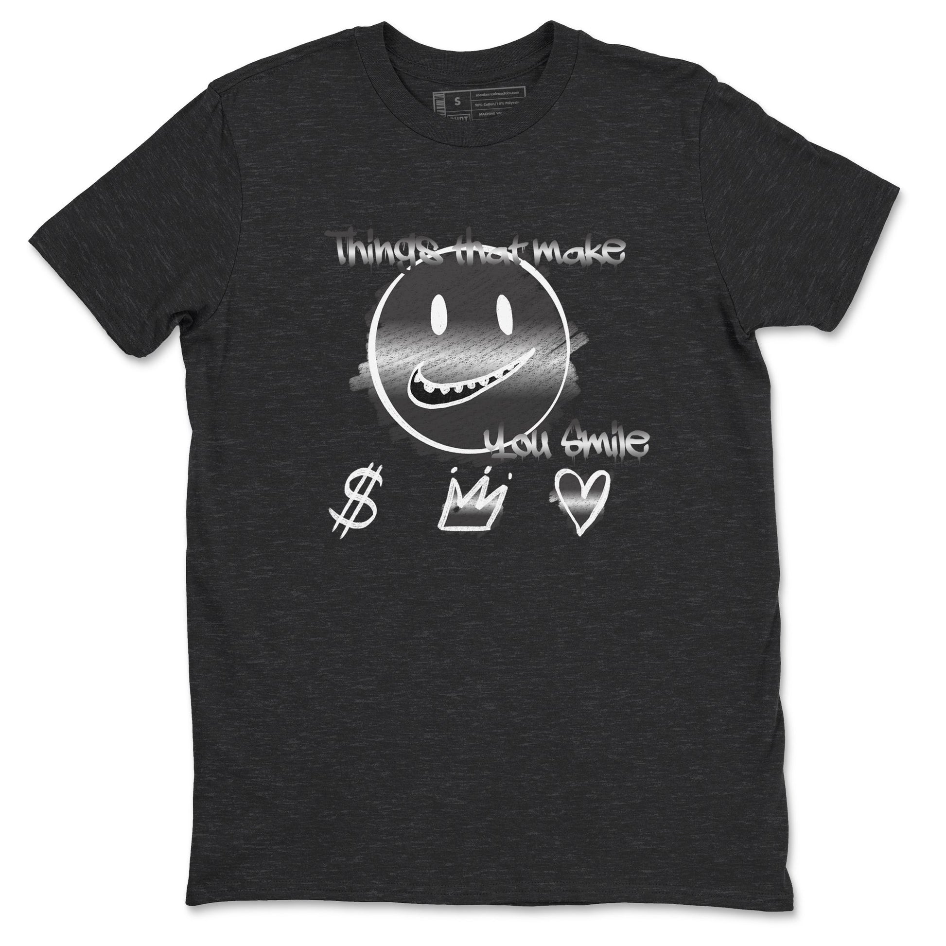 4s Black Cat shirts to match jordans Things That Make You Smile sneaker match tees Air Jordan 4 Black Cat match shoes to clothes SNRT Sneaker Tees unisex cotton Charcoal Heather 2 shirts