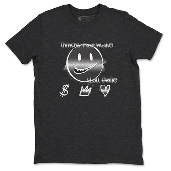 4s Black Cat shirts to match jordans Things That Make You Smile sneaker match tees Air Jordan 4 Black Cat match shoes to clothes SNRT Sneaker Tees unisex cotton Charcoal Heather 2 shirts