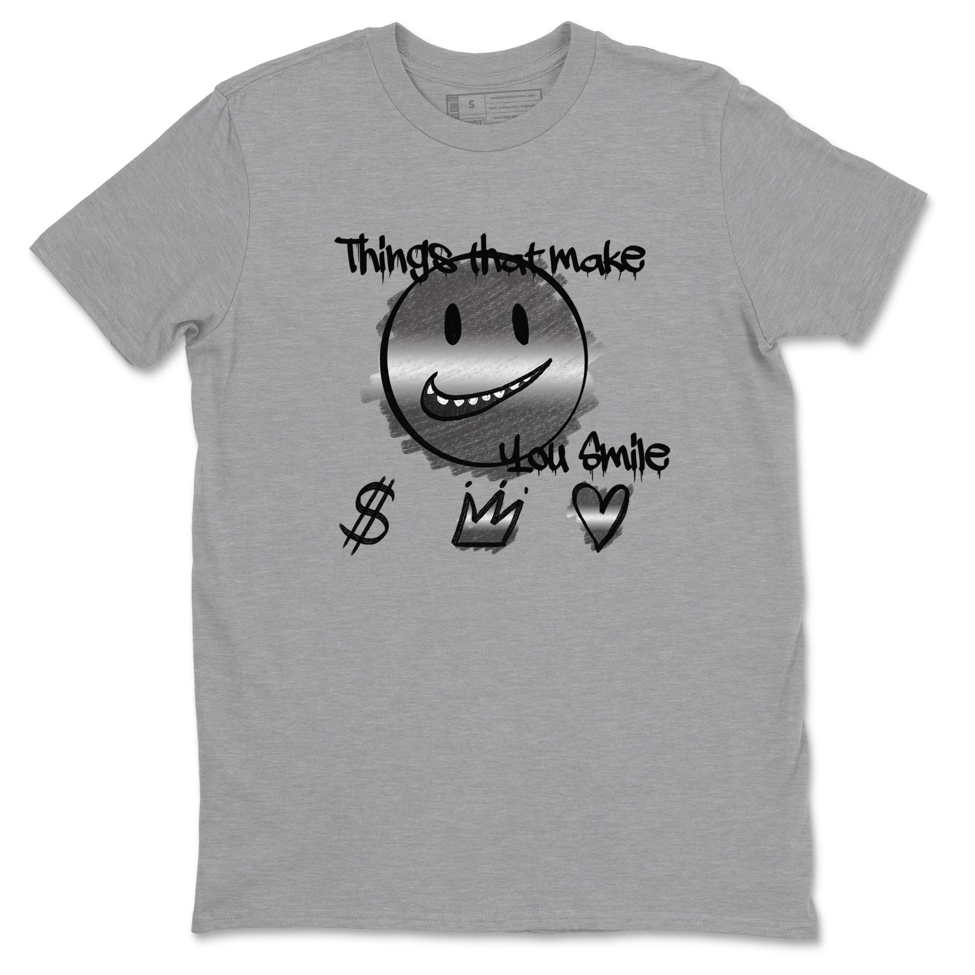 4s Black Cat shirts to match jordans Things That Make You Smile sneaker match tees Air Jordan 4 Black Cat match shoes to clothes SNRT Sneaker Tees unisex cotton Heather Grey 2 shirts