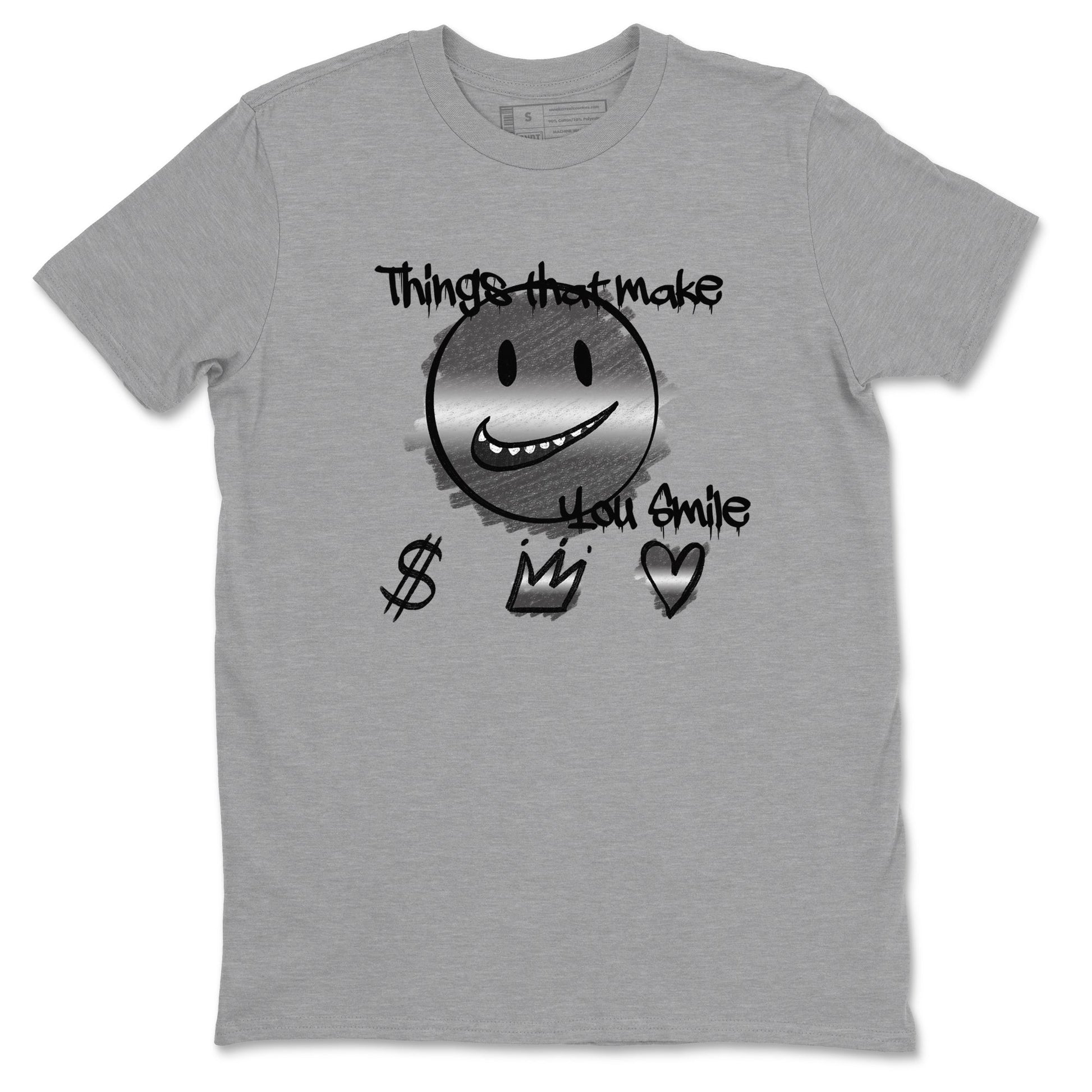 4s Black Cat shirts to match jordans Things That Make You Smile sneaker match tees Air Jordan 4 Black Cat match shoes to clothes SNRT Sneaker Tees unisex cotton Heather Grey 2 shirts