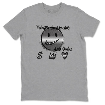 4s Black Cat shirts to match jordans Things That Make You Smile sneaker match tees Air Jordan 4 Black Cat match shoes to clothes SNRT Sneaker Tees unisex cotton Heather Grey 2 shirts