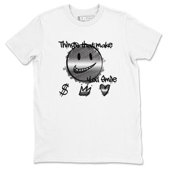 4s Black Cat shirts to match jordans Things That Make You Smile sneaker match tees Air Jordan 4 Black Cat match shoes to clothes SNRT Sneaker Tees unisex cotton White 2 shirts