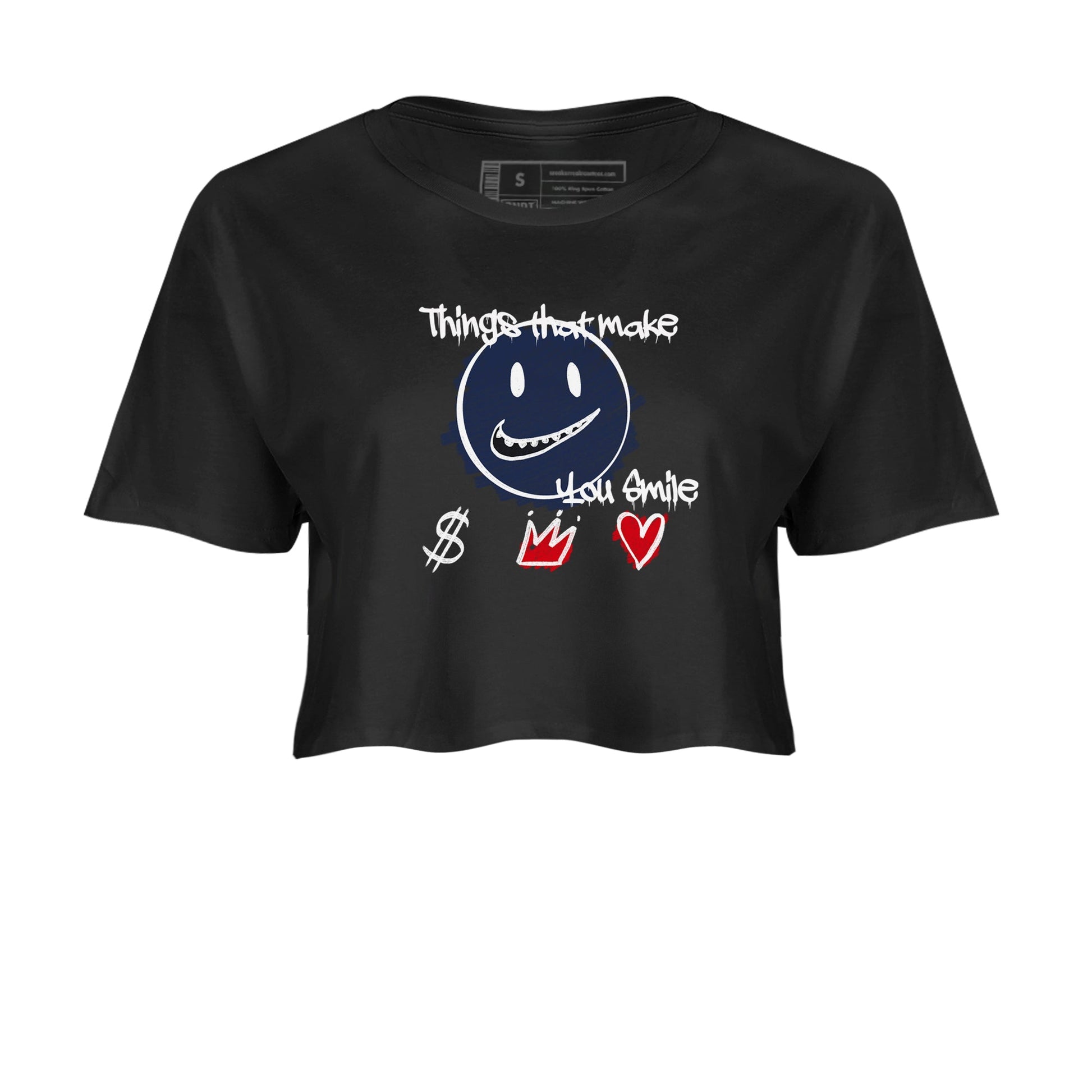 6s Olympic shirts to match jordans Things That Make You Smile sneaker match tees Air Jordan 6 Olympic SNRT Sneaker Tees streetwear brand Black 2 crop tee