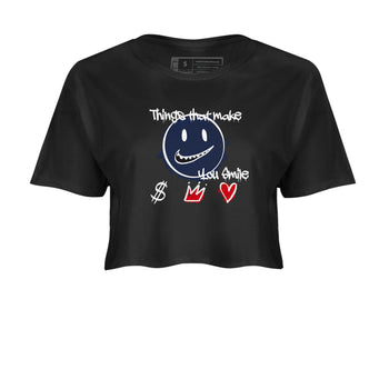 6s Olympic shirts to match jordans Things That Make You Smile sneaker match tees Air Jordan 6 Olympic SNRT Sneaker Tees streetwear brand Black 2 crop tee