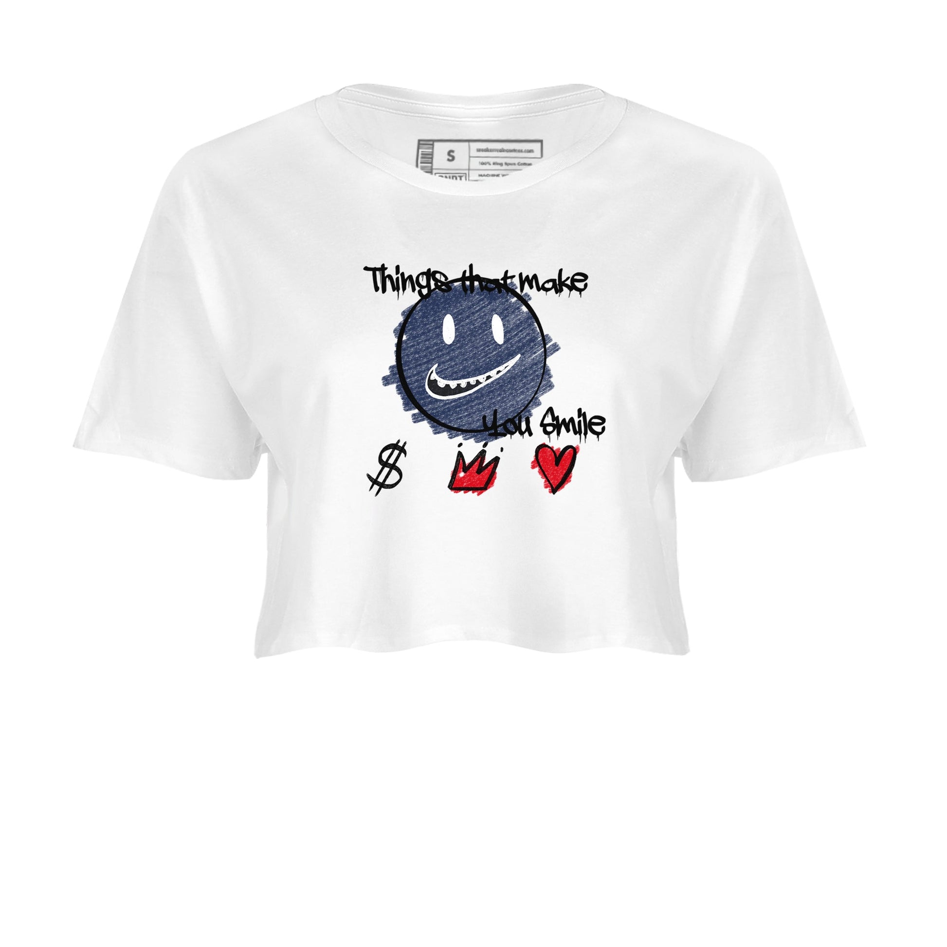 6s Olympic shirts to match jordans Things That Make You Smile sneaker match tees Air Jordan 6 Olympic SNRT Sneaker Tees streetwear brand White 2 crop tee