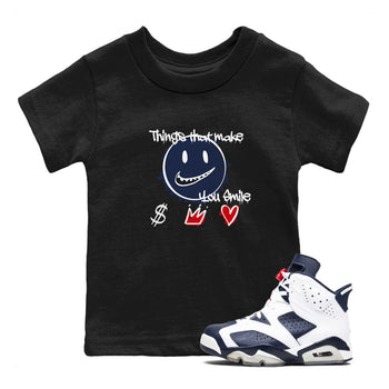 6s Olympic shirts to match jordans Things That Make You Smile sneaker match tees Air Jordan 6 Olympic SNRT Sneaker Tees streetwear brand Baby and Youth Black 1 cotton tee