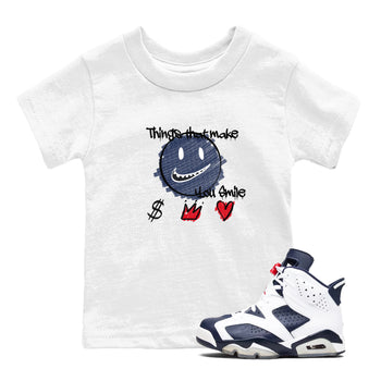 6s Olympic shirts to match jordans Things That Make You Smile sneaker match tees Air Jordan 6 Olympic SNRT Sneaker Tees streetwear brand Baby and Youth White 1 cotton tee