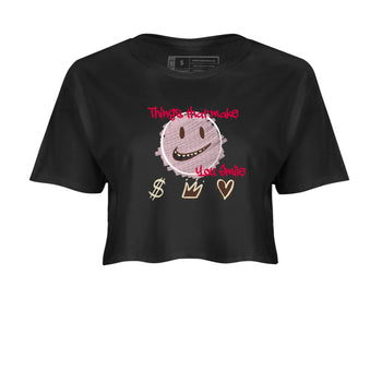Dunk Cacao Wow And Pink Foam shirts to match jordans Things That Make You Smile sneaker match tees Dunk Cacao Wow And Pink Foam SNRT Sneaker Tees streetwear brand Black 2 crop tee