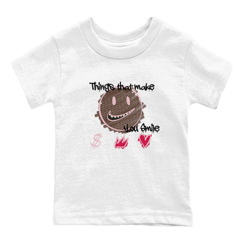 Dunk Cacao Wow And Pink Foam shirts to match jordans Things That Make You Smile sneaker match tees Dunk Cacao Wow And Pink Foam SNRT Sneaker Tees streetwear brand Baby and Youth White 2 cotton tee