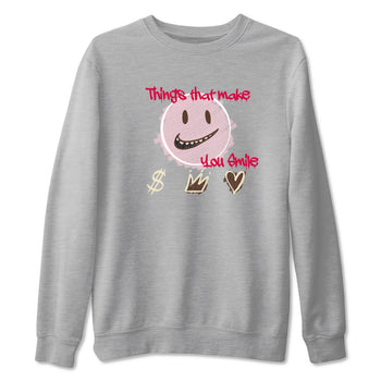 Dunk Cacao Wow And Pink Foam shirts to match jordans Things That Make You Smile sneaker match tees Dunk Cacao Wow And Pink Foam SNRT Sneaker Tees streetwear brand Heather Grey 2 unisex cotton tee