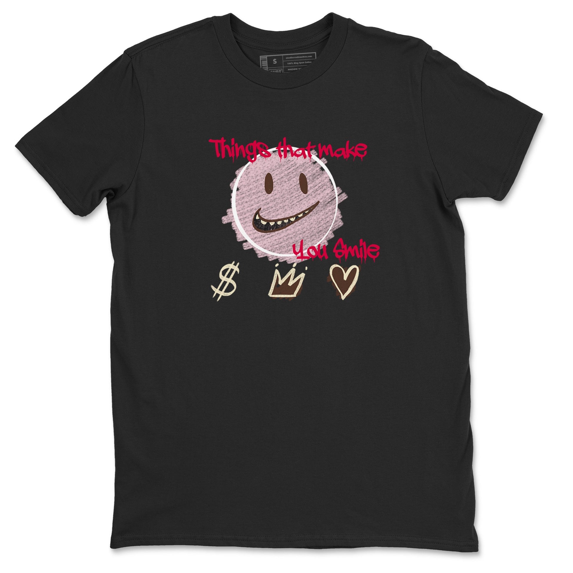 Dunk Cacao Wow And Pink Foam shirts to match jordans Things That Make You Smile sneaker match tees Dunk Cacao Wow And Pink Foam SNRT Sneaker Tees streetwear brand Black 2 unisex cotton tee