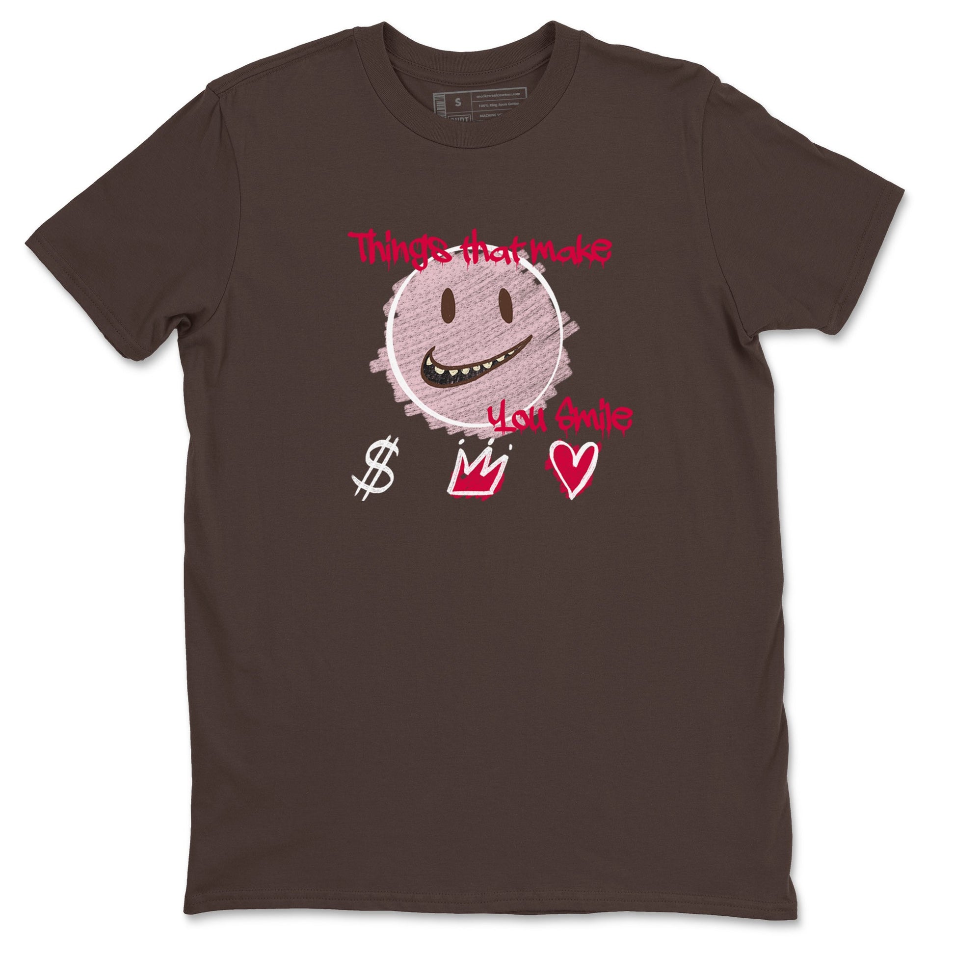 Dunk Cacao Wow And Pink Foam shirts to match jordans Things That Make You Smile sneaker match tees Dunk Cacao Wow And Pink Foam SNRT Sneaker Tees streetwear brand Dark Chocolate 2 unisex cotton tee