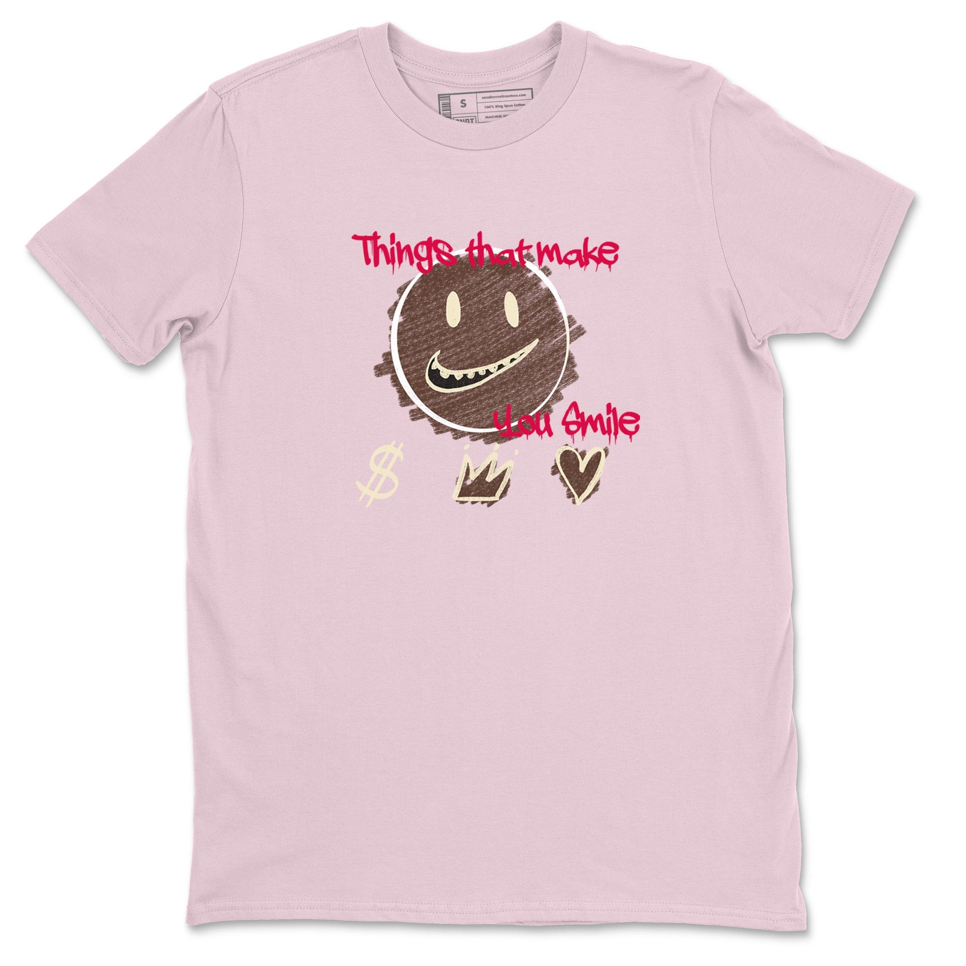 Dunk Cacao Wow And Pink Foam shirts to match jordans Things That Make You Smile sneaker match tees Dunk Cacao Wow And Pink Foam SNRT Sneaker Tees streetwear brand Pink 2 unisex cotton tee