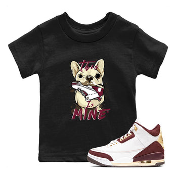 3s A Ma Maniere x Burgundy Crush shirts to match jordans This Is Mine sneaker match teesA Ma Maniére x Air Jordan 3 "Burgundy Crush" SNRT Sneaker Tees streetwear brand Baby and Youth Black 1 cotton tee