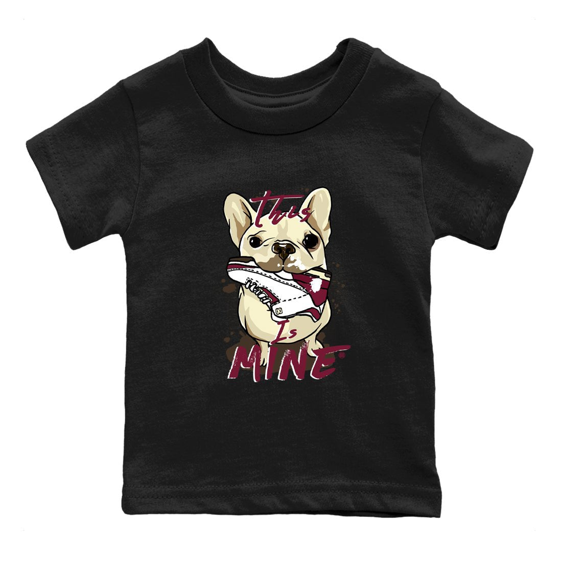 3s A Ma Maniere x Burgundy Crush shirts to match jordans This Is Mine sneaker match teesA Ma Maniére x Air Jordan 3 "Burgundy Crush" SNRT Sneaker Tees streetwear brand Baby and Youth Black 2 cotton tee