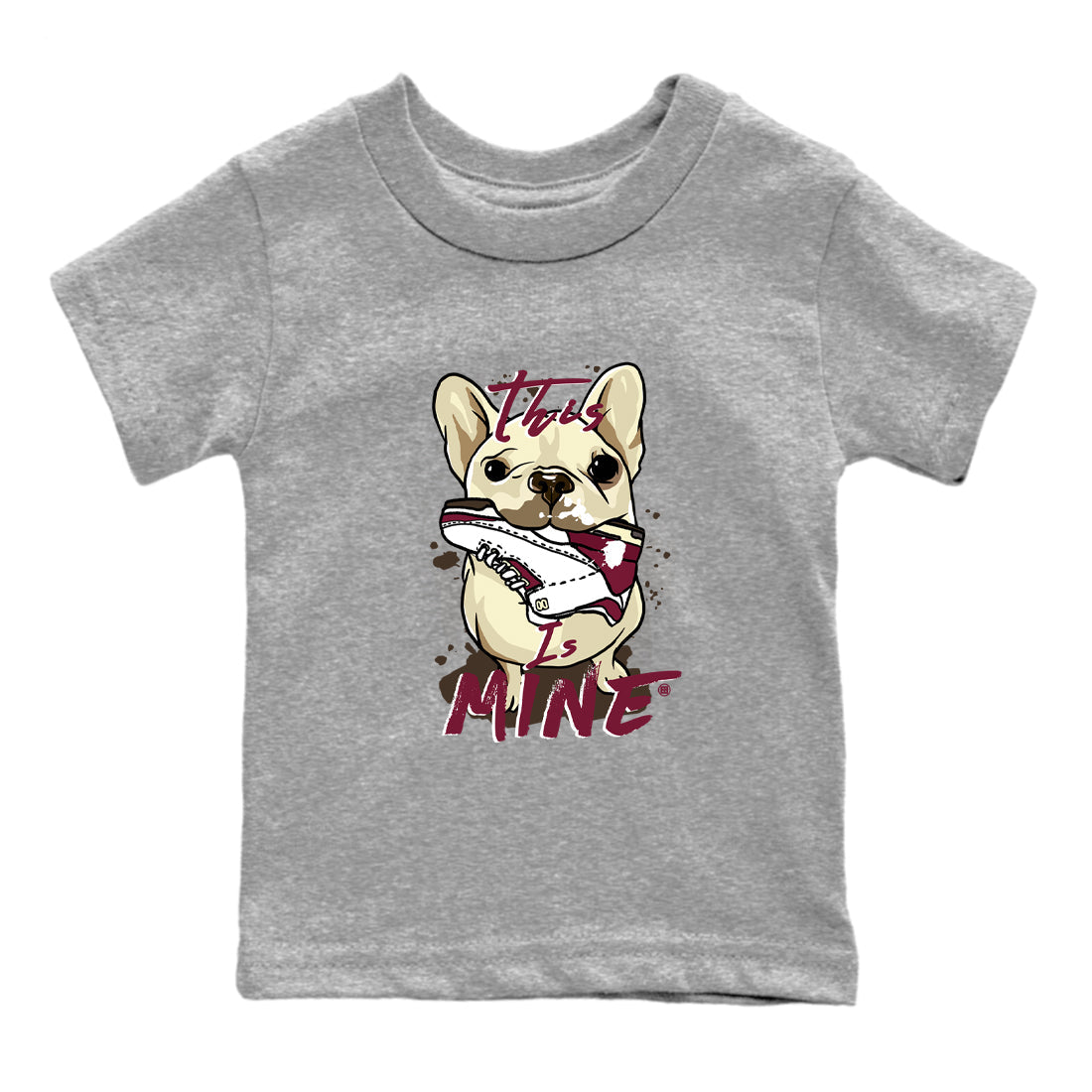 3s A Ma Maniere x Burgundy Crush shirts to match jordans This Is Mine sneaker match teesA Ma Maniére x Air Jordan 3 "Burgundy Crush" SNRT Sneaker Tees streetwear brand Baby and Youth Heather Grey 2 cotton tee
