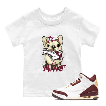 3s A Ma Maniere x Burgundy Crush shirts to match jordans This Is Mine sneaker match teesA Ma Maniére x Air Jordan 3 "Burgundy Crush" SNRT Sneaker Tees streetwear brand Baby and Youth White 1 cotton tee