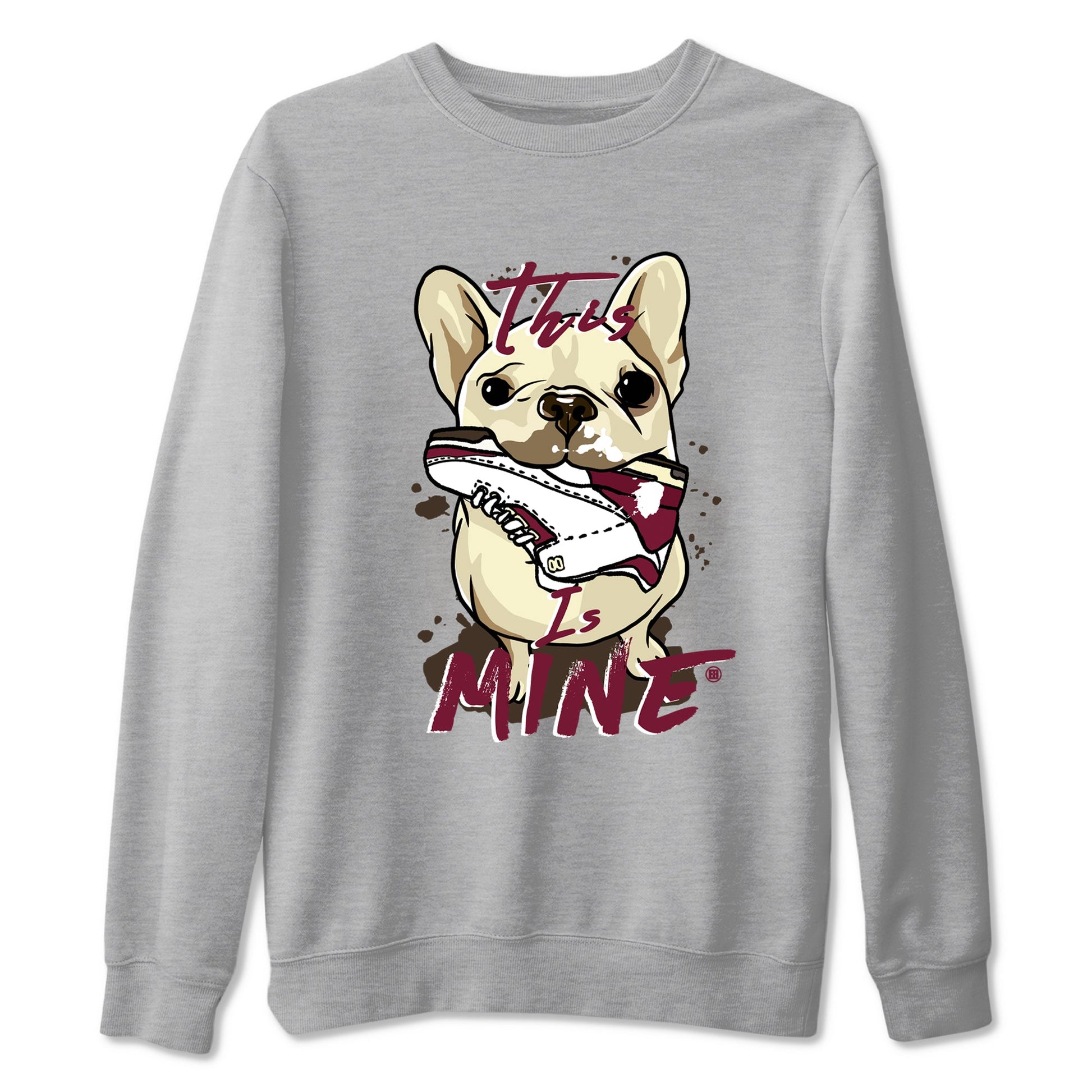 3s A Ma Maniere x Burgundy Crush shirts to match jordans This Is Mine sneaker match teesA Ma Maniére x Air Jordan 3 "Burgundy Crush" SNRT Sneaker Tees streetwear brand Heather Grey 2 unisex cotton tee