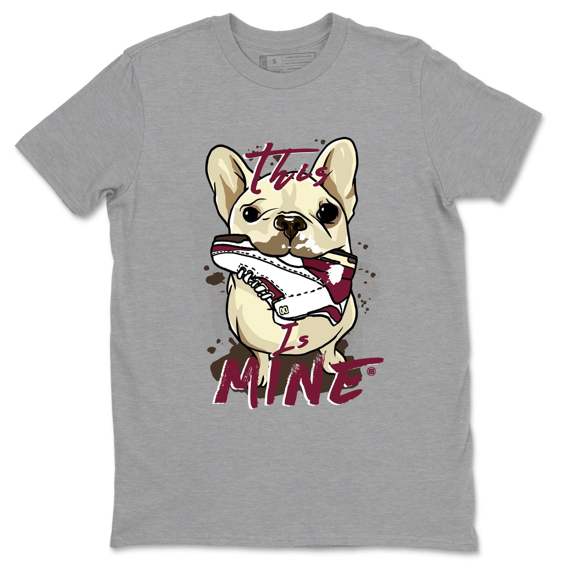 3s A Ma Maniere x Burgundy Crush shirts to match jordans This Is Mine sneaker match teesA Ma Maniére x Air Jordan 3 "Burgundy Crush" SNRT Sneaker Tees streetwear brand Heather Grey 2 unisex cotton tee