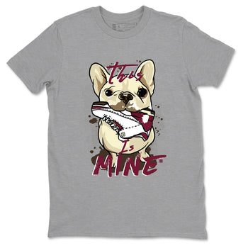 3s A Ma Maniere x Burgundy Crush shirts to match jordans This Is Mine sneaker match teesA Ma Maniére x Air Jordan 3 "Burgundy Crush" SNRT Sneaker Tees streetwear brand Heather Grey 2 unisex cotton tee