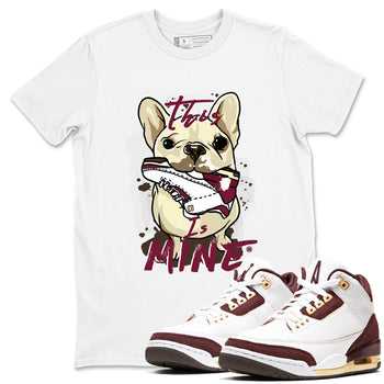 3s A Ma Maniere x Burgundy Crush shirts to match jordans This Is Mine sneaker match teesA Ma Maniére x Air Jordan 3 "Burgundy Crush" SNRT Sneaker Tees streetwear brand White 1 unisex cotton tee