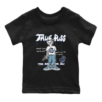 1s Denim shirts to match jordans Thug Puss sneaker match tees Air Jordan 1 Denim SNRT Sneaker Tees streetwear brand Baby and Youth Black 2 cotton tee