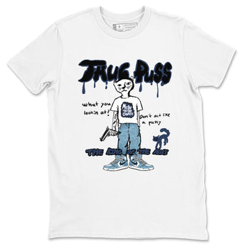 1s Denim shirts to match jordans Thug Puss sneaker match tees Air Jordan 1 Denim SNRT Sneaker Tees streetwear brand White 2 unisex cotton tee
