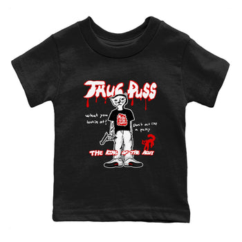 12s Taxi Flip shirt to match jordans Thug Puss sneaker tees Air Jordan 12 Taxi Flip SNRT sneaker release tees baby toddler Black 2 cotton Shirt