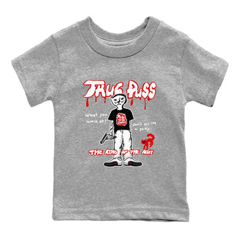 12s Taxi Flip shirt to match jordans Thug Puss sneaker tees Air Jordan 12 Taxi Flip SNRT sneaker release tees baby toddler Heather Grey 2 cotton Shirt