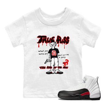 12s Taxi Flip shirt to match jordans Thug Puss sneaker tees Air Jordan 12 Taxi Flip SNRT sneaker release tees baby toddler White 1 cotton Shirt