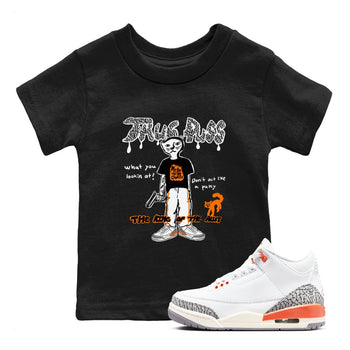 AJ3 Georgia Peach shirt to match jordans Thug Puss sneaker tees Air Jordan 3 Retro Georgia Peach SNRT sneaker release tees baby toddler Black 1 cotton Shirt