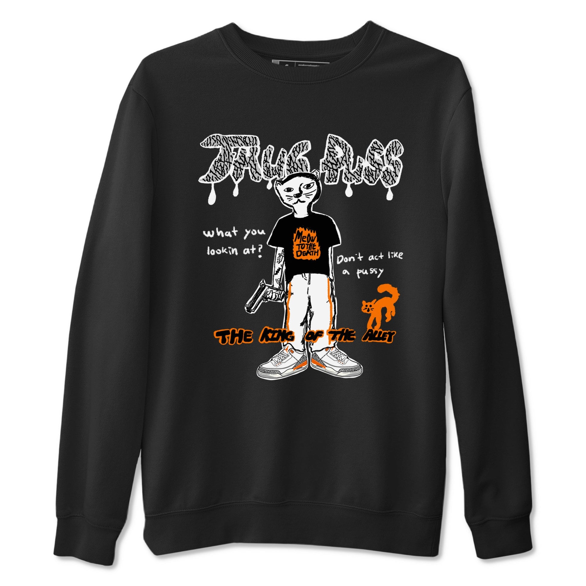 AJ3 Georgia Peach shirt to match jordans Thug Puss sneaker tees Air Jordan 3 Retro Georgia Peach SNRT sneaker release Tees unisex cotton Black 2 crew neck shirt