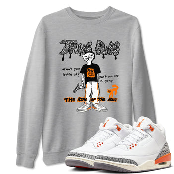 AJ3 Georgia Peach shirt to match jordans Thug Puss sneaker tees Air Jordan 3 Retro Georgia Peach SNRT sneaker release Tees unisex cotton Heather Grey 1 crew neck shirt