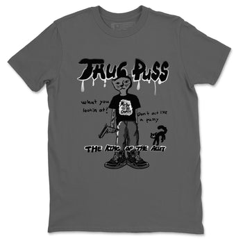 4s Black Cat shirts to match jordans Thug Puss sneaker match tees Air Jordan 4 Black Cat match shoes to clothes SNRT Sneaker Tees unisex cotton Cool Grey 2 shirts