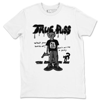 4s Black Cat shirts to match jordans Thug Puss sneaker match tees Air Jordan 4 Black Cat match shoes to clothes SNRT Sneaker Tees unisex cotton White 2 shirts