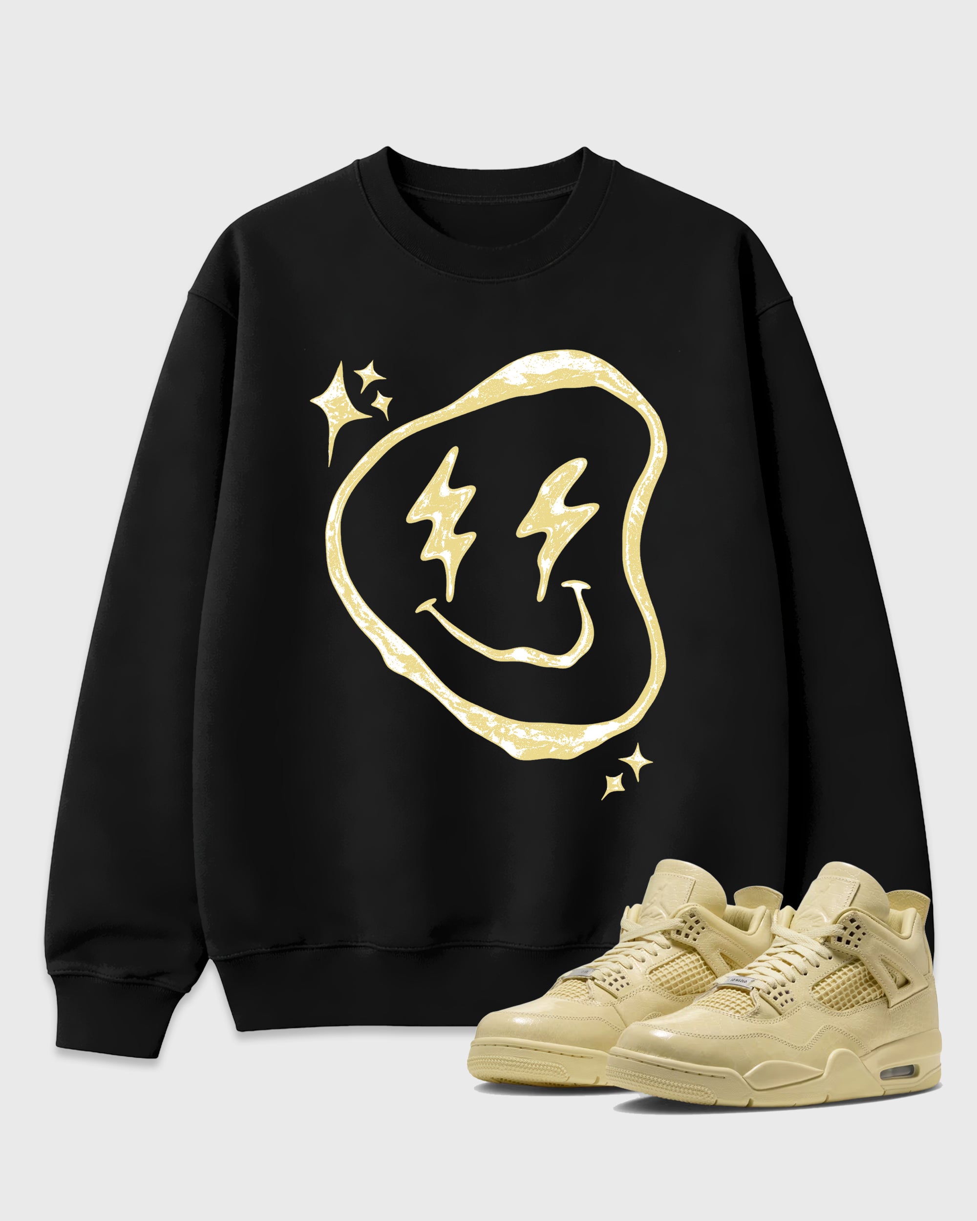 Thunder Daze Graphic T-Shirt featuring original streetwear artwork designed to match the Air Jordan 4 X J Balvin 'Amazonas'. Black 1 Graphic Tee.