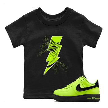 Air Force 1 Low Dance Volt shirts to match jordans Thunder Kick sneaker match tees Air Force 1 Volt match shoes to clothes SNRT Sneaker Tees Youth Baby Black 1 tee